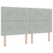 Pat cu arcuri cu headboard Gri deschis 180 x 200 cm Catifea - WALTI WALTI