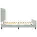 Pat cu arcuri cu headboard Gri deschis 180 x 200 cm Catifea - WALTI WALTI