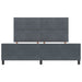 Pat cu arcuri cu headboard Gri închis 180 x 200 cm Catifea - WALTI WALTI