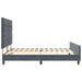 Pat cu arcuri cu headboard Gri închis 180 x 200 cm Catifea - WALTI WALTI