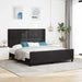 Pat cu arcuri cu headboard Negru 180 x 200 cm Catifea - WALTI WALTI