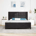 Pat cu arcuri cu headboard Negru 180 x 200 cm Catifea - WALTI WALTI