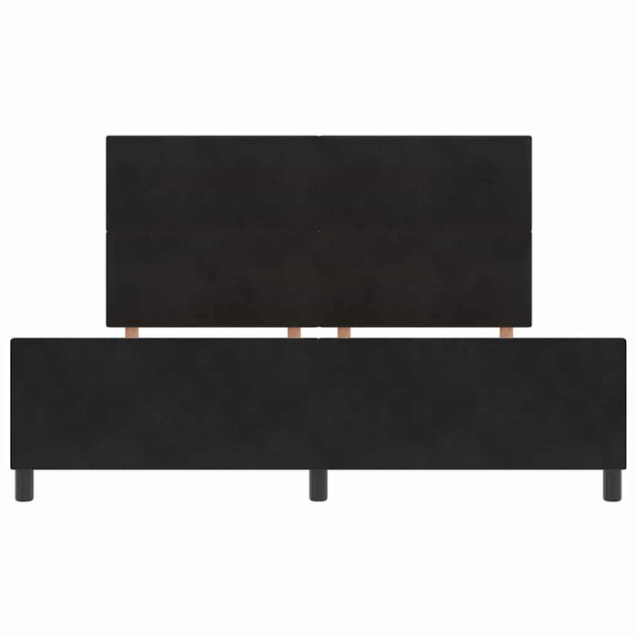 Pat cu arcuri cu headboard Negru 180 x 200 cm Catifea - WALTI WALTI