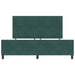 Pat cu arcuri cu headboard Verde închis 180 x 200 cm Catifea - WALTI WALTI