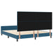 Pat cu arcuri cu headboard Albastru închis 180 x 200 cm Catifea - WALTI WALTI