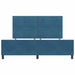 Pat cu arcuri cu headboard Albastru închis 180 x 200 cm Catifea - WALTI WALTI