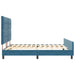 Pat cu arcuri cu headboard Albastru închis 180 x 200 cm Catifea - WALTI WALTI