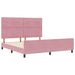 Pat cu arcuri cu headboard Roz 180 x 200 cm Catifea - WALTI WALTI