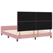 Pat cu arcuri cu headboard Roz 180 x 200 cm Catifea - WALTI WALTI