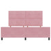 Pat cu arcuri cu headboard Roz 180 x 200 cm Catifea - WALTI WALTI