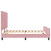 Pat cu arcuri cu headboard Roz 180 x 200 cm Catifea - WALTI WALTI
