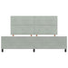 Pat cu arcuri cu headboard Gri deschis 200 x 200 cm Catifea - WALTI WALTI