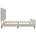 Pat cu arcuri cu headboard Gri deschis 200 x 200 cm Catifea - WALTI WALTI