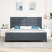 Pat cu arcuri cu headboard Gri închis 200 x 200 cm Catifea - WALTI WALTI