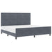 Pat cu arcuri cu headboard Gri închis 200 x 200 cm Catifea - WALTI WALTI