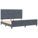Pat cu arcuri cu headboard Gri închis 200 x 200 cm Catifea - WALTI WALTI