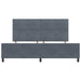 Pat cu arcuri cu headboard Gri închis 200 x 200 cm Catifea - WALTI WALTI