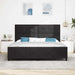 Pat cu arcuri cu headboard Negru 200 x 200 cm Catifea - WALTI WALTI