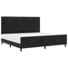Pat cu arcuri cu headboard Negru 200 x 200 cm Catifea - WALTI WALTI
