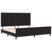 Pat cu arcuri cu headboard Negru 200 x 200 cm Catifea - WALTI WALTI