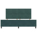Pat cu arcuri cu headboard Verde închis 200 x 200 cm Catifea - WALTI WALTI