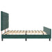 Pat cu arcuri cu headboard Verde închis 200 x 200 cm Catifea - WALTI WALTI