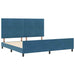 Pat cu arcuri cu headboard Albastru închis 200 x 200 cm Catifea - WALTI WALTI