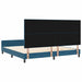 Pat cu arcuri cu headboard Albastru închis 200 x 200 cm Catifea - WALTI WALTI