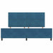 Pat cu arcuri cu headboard Albastru închis 200 x 200 cm Catifea - WALTI WALTI