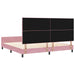 Pat cu arcuri cu headboard Roz 200 x 200 cm Catifea - WALTI WALTI