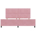 Pat cu arcuri cu headboard Roz 200 x 200 cm Catifea - WALTI WALTI