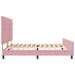 Pat cu arcuri cu headboard Roz 200 x 200 cm Catifea - WALTI WALTI