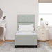 Pat cu arcuri cu headboard Gri deschis 80 x 200 cm Catifea - WALTI WALTI