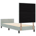 Pat cu arcuri cu headboard Gri deschis 80 x 200 cm Catifea - WALTI WALTI