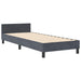 Pat cu arcuri cu headboard Gri închis 80 x 200 cm Catifea - WALTI WALTI