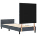 Pat cu arcuri cu headboard Gri închis 80 x 200 cm Catifea - WALTI WALTI