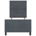 Pat cu arcuri cu headboard Gri închis 80 x 200 cm Catifea - WALTI WALTI