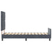 Pat cu arcuri cu headboard Gri închis 80 x 200 cm Catifea - WALTI WALTI