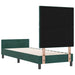 Pat cu arcuri cu headboard Verde închis 80 x 200 cm Catifea - WALTI WALTI