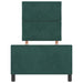 Pat cu arcuri cu headboard Verde închis 80 x 200 cm Catifea - WALTI WALTI
