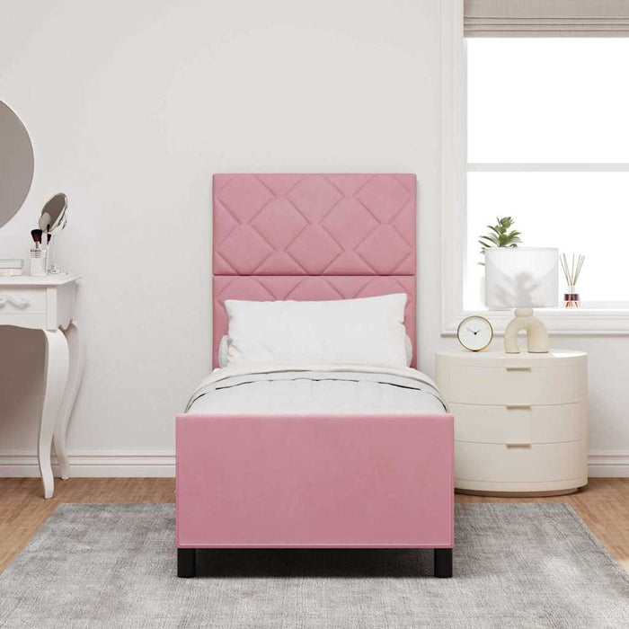 Cadru de pat cu headboard Roz 80 x 200 cm Catifea - WALTI WALTI