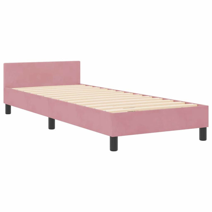 Cadru de pat cu headboard Roz 80 x 200 cm Catifea - WALTI WALTI