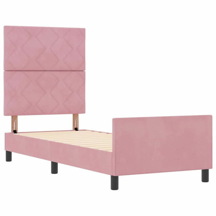 Cadru de pat cu headboard Roz 80 x 200 cm Catifea - WALTI WALTI
