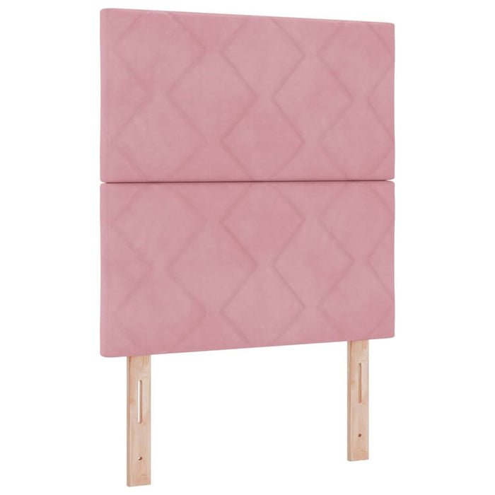 Cadru de pat cu headboard Roz 80 x 200 cm Catifea - WALTI WALTI