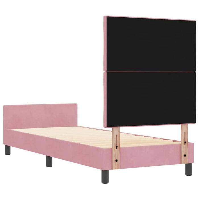 Cadru de pat cu headboard Roz 80 x 200 cm Catifea - WALTI WALTI