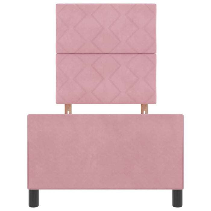 Cadru de pat cu headboard Roz 80 x 200 cm Catifea - WALTI WALTI