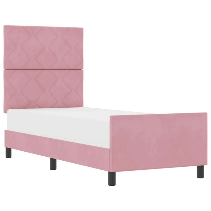 Cadru de pat cu headboard Roz 80 x 200 cm Catifea - WALTI WALTI