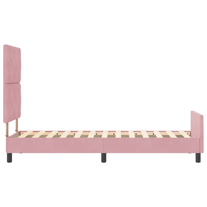 Cadru de pat cu headboard Roz 80 x 200 cm Catifea - WALTI WALTI
