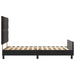 Pat cu arcuri cu headboard Negru 90 x 190 cm Catifea - WALTI WALTI