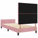 Pat cu arcuri cu headboard Roz 90 x 190 cm Catifea - WALTI WALTI